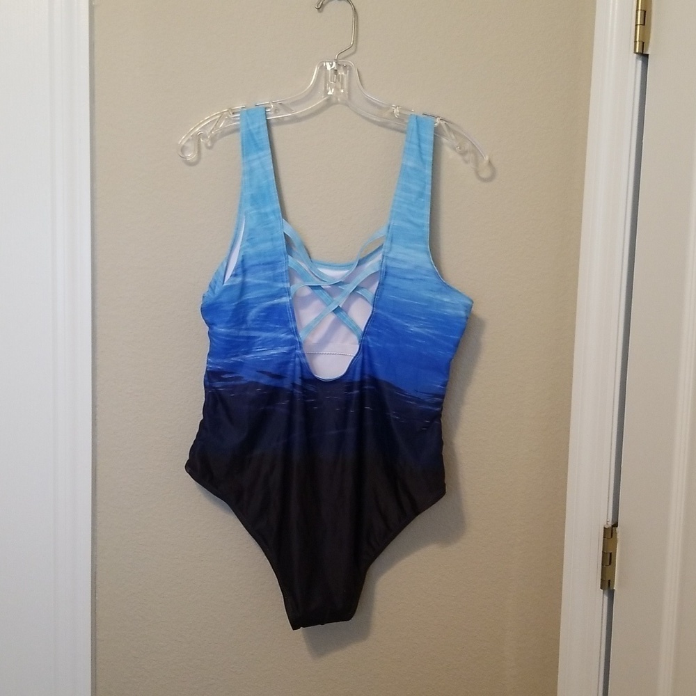 Xl women's 1 piece swimsuit blue - Picture 2 of 5